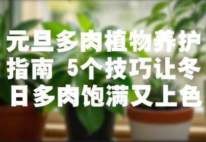元旦多肉植物养护指南 5个技巧让冬日多肉饱满又上色