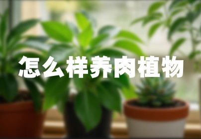 怎么样养肉植物